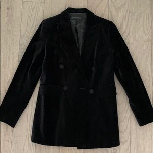 Black velvet blazer